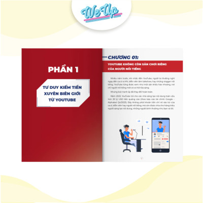 Sách Hướng dẫn thực chiến Kiếm tiền xuyên biên giới từ Youtube (Weupbooks)