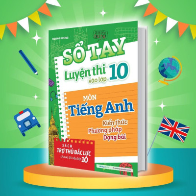 Sách - Sổ Tay Luyện Thi Vào Lớp 10 Môn Toán + Ngữ Văn + Tiếng Anh - Combo 3 Cuốn - Megabook