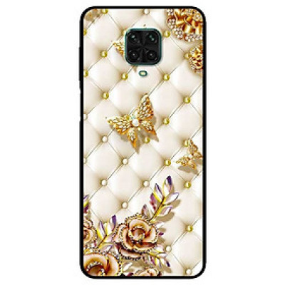 Ốp lưng dành cho Xiaomi Redmi 9s - 9 Pro - 9 Promax mẫu Bướm Vàng Giả Da