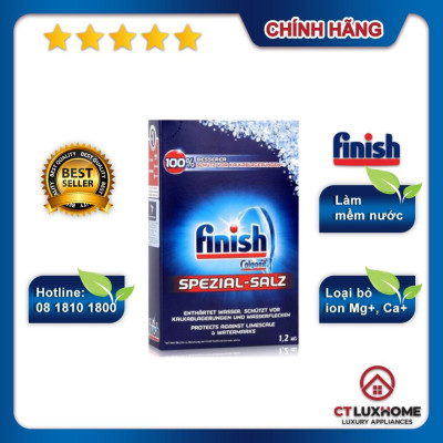 Muối rửa chén bát Finish 1,2kg kèm túi zip 