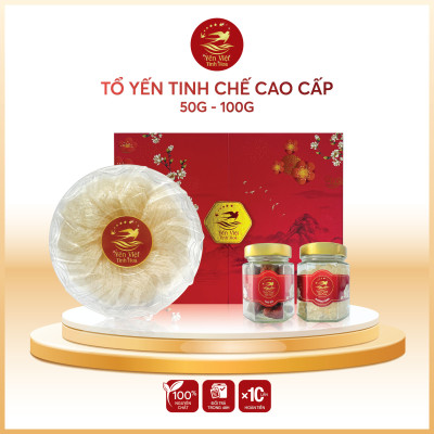 Tổ yến Tinh chế cao cấp 100 gram Yến Việt Tinh Hoa  - Hàng chính hãng