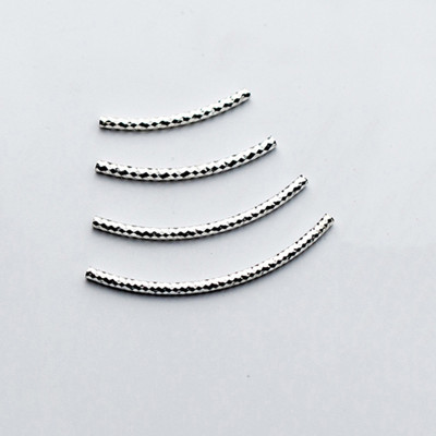 Combo 4 cái charm bạc ống xoắn họa tiết xỏ ngang - Ngọc Quý Gemstones