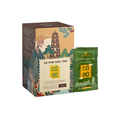 Cà phê hoà tan Cố Đô gu đậm 3in1 (hộp 10 viên x 22g)