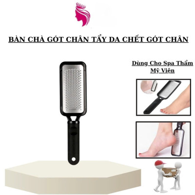 Dụng Cụ Mài Chà Gót Chân Tẩy Da Chết Inox vân xịn sò Cây Chà Gót Inox TẶNG KEM