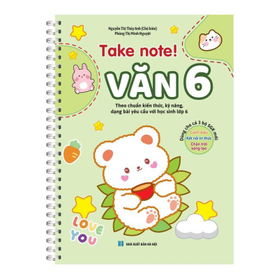 Sách - Take Note - Văn 6 - Có Lò Xo +  5500 Từ Vựng Tiếng Anh Thông Dụng Nhất - Bản Màu - Minh Thắng