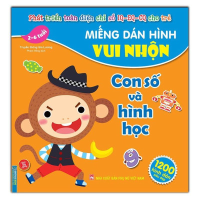 Sách - Miếng Dán Hình Vui Nhộn - Con Số Và Hình Học + Tự Nhiên Đa Sắc Màu 2 - 6 Tuổi - Combo 2 Cuốn - Minh Thắng