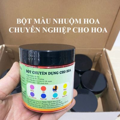 Thuốc Bột Nhuộm Hoa Tươi màu thực phẩm Ấn Độ (Combo 3 hộp tùy màu) giúp đổi màu hoa cắt cành (1 hủ pha 12L nước màu)