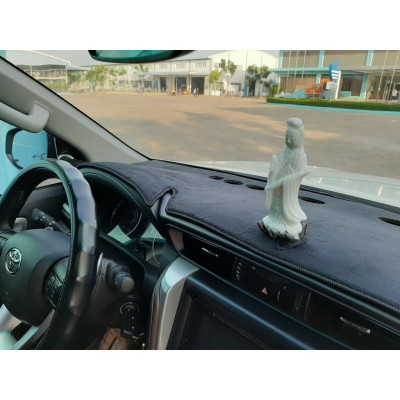 Thảm taplo nhung xe Hyundai Creta 2022 2023 Màu đen Hàng lông cừu có đễ chống trượt - chuẩn theo form xe