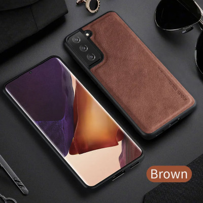 Ốp lưng da cho Samsung Galaxy S21, S21 FE, S21 Plus, S21 Ultra hãng X-level cao cấp viền mềm chống sốc - Hàng chính hãng