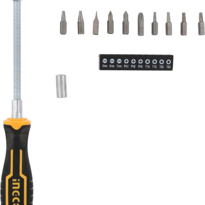BỘ TUỐC NƠ VÍT ĐA NĂNG 12 CHI TIẾT INGCO AKSDFL1208 - HÀNG CHÍNH HÃNG
