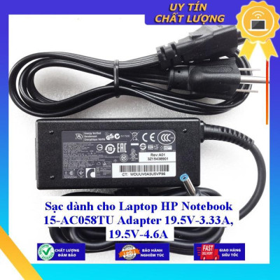 Sạc dùng cho Laptop HP Notebook 15-AC058TU Adapter 19.5V-3.33A 19.5V-4.6A - Hàng Nhập Khẩu New Seal