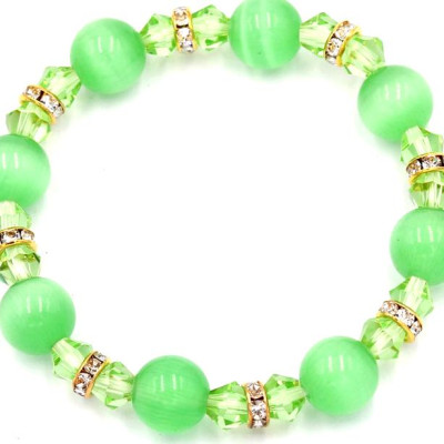 Chuỗi tay đá mắt mèo xanh 10 ly FTMXX1