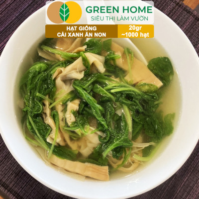 Hạt Giống Rau Cải Ăn Non Greenhome, Gói 20g~1000 hạt, Dễ Trồng Quanh Năm, Nảy Mầm Cao, Thu Hoạch Nhanh, Năng Suất Cao R05