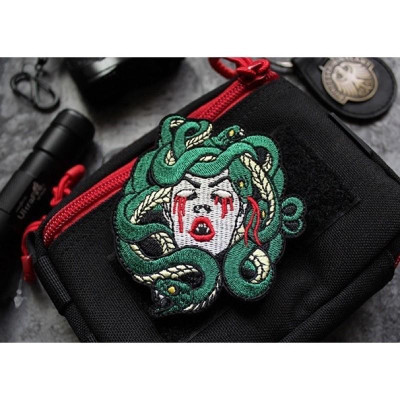 Patch đầu rắn Medusa dán velcro_quần áo_ba lô