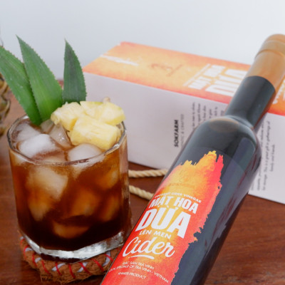Mật Hoa Dừa Lên Men Cider SokFarm - Thức Uống Lên Men Dành Cho Phái Đẹp, Kích Thích Tiêu Hóa, Giảm Tích Tụ Mỡ Bụng, Giàu Chất Điện Giải Tự Nhiên - Chai 375 ml