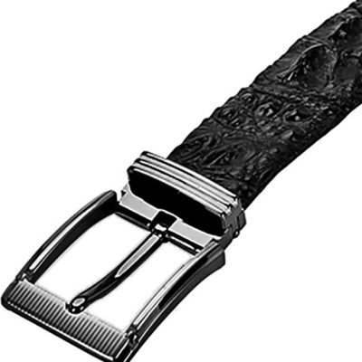 Thắt Lưng Nam Da Cá Sấu Gai Lưng Đầu Kim Bản Lớn Huy Hoàng HT4709 - Đen