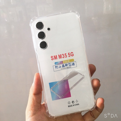 Ốp lưng và cường lực cho Samsung Galaxy M35 5G - Loại trong suốt chống sốc 4 góc ( hàng chính hãng)