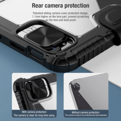 Bao da cao cấp cho iPad Mini 6 hãng Nillkin Bumper Leather có nắp bảo vệ camera - Hàng nhập khẩu