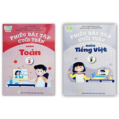 Sách - Combo Phiếu bài tập cuối tuần môn Toán + Tiếng Việt lớp 3 ( Kết Nối Tri Thức )
