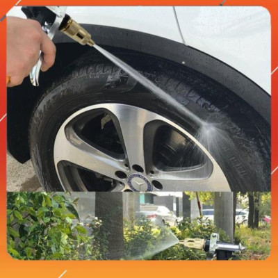 ️Evoucher Bộ dây vòi xịt nước rửa xe, tưới cây ,tăng áp 3 lần,loại 3m,5m 206236 đầu đồng,cút đồng,nối đồng+  mở chai