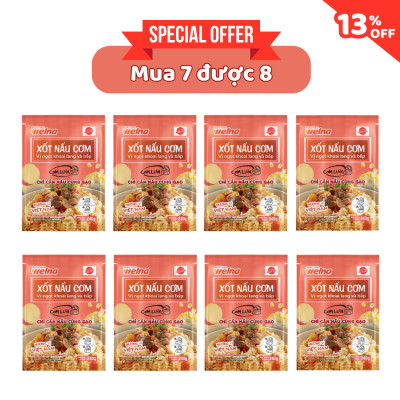 [Tặng 1 Gói] Combo 7 Gói Xốt Nấu Cơm Hương Vị Ngọt Khoai Lang Và Bắp -  Nisshin Seifun Welna Shop