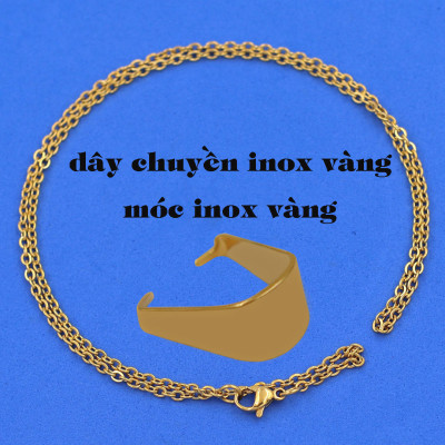 Mặt Phật Đại thế chí obsidian ( thạch anh khói ) 5 cm kèm dây chuyền inox vàng - mặt dây chuyền size lớn - size L, Mặt Phật bản mệnh
