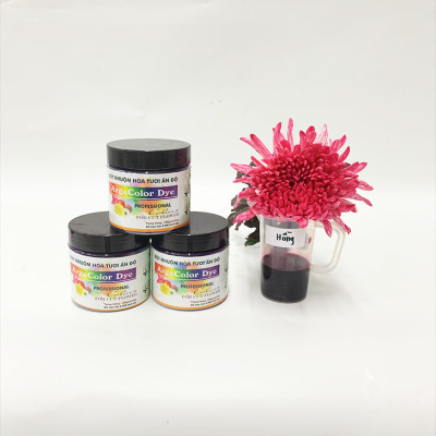 Thuốc Bột Nhuộm Hoa Tươi màu thực phẩm Ấn Độ (Combo 3 hộp tùy màu) giúp đổi màu hoa cắt cành (1 hủ pha 12L nước màu)