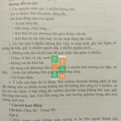 Sách - Hướng dẫn trả lời câu hỏi Khoa học tự nhiên 6 (Kết nối tri thức với cuộc sống)