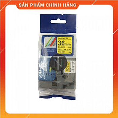 Tz2-661 Nhãn in đa lớp 36mm x 8m - Đen nền vàng - Hàng nhập khẩu