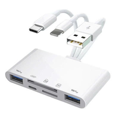 Đầu Đọc Thẻ Nhớ SD TF Micro SD Chân Type C Type A USB 3.0 Dùng Cho iPhone, iPad, Điện Thoại Android, Máy Tính, PC, Laptop, Máy Ảnh – Hàng Nhập Khẩu