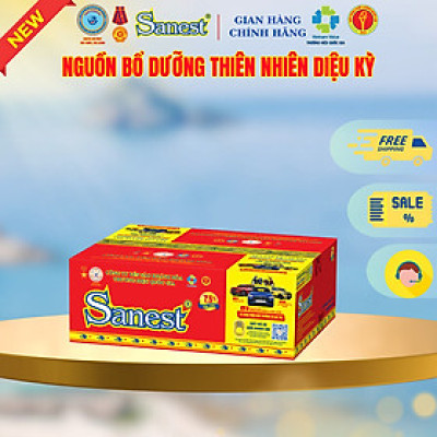 Nước Yến sào Khánh Hòa Sanest có đường 7,5% _Thùng 30 lon