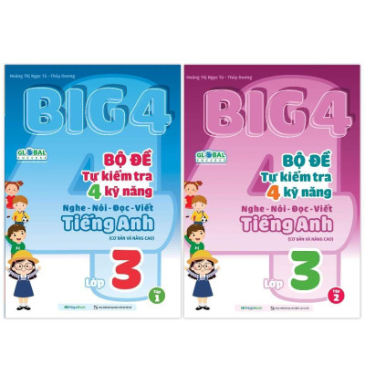 Sách - Big 4 Bộ Đề Tự Kiểm Tra 4 Kỹ Năng Nghe - Nói - Đọc - Viết Tiếng Anh Lớp 3 - Chọn Lẻ 2 Tập - Megabook