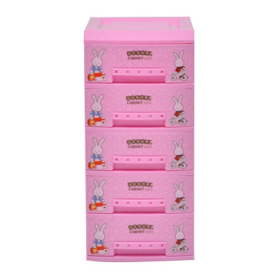 Tủ nhựa thỏ mini 5 tầng - tủ nhựa mini đựng đồ đa năng