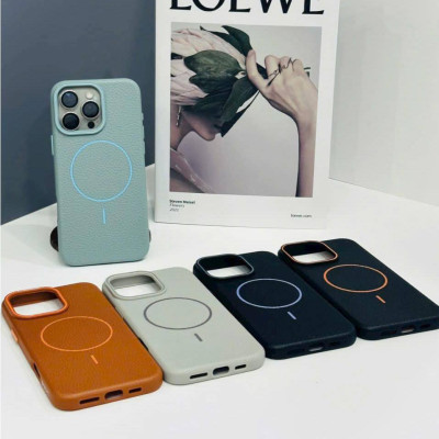 Ốp Lưng Da Cho iPhone 16 Pro Max hiệu Likgus Beaty Viền Dẻo Chống Sốc Hỗ Trợ Sạc Không Dây Magnetic - Hàng chính hãng