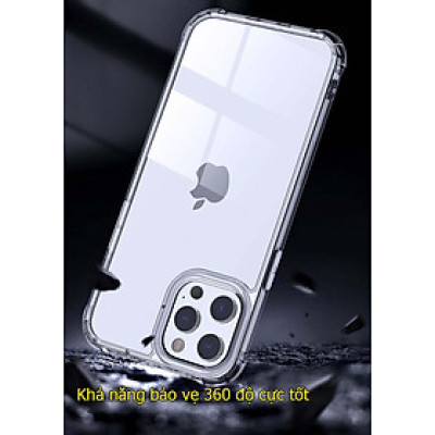Ốp lưng cho iPhone 15 pro max trong suốt chống sốc chống ố vàng âm thanh 6D  - hàng chính hãng