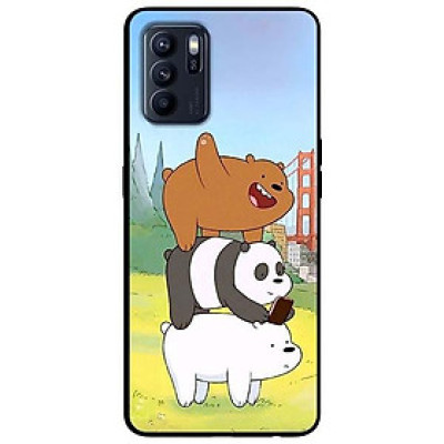 Ốp lưng dành cho Oppo Reno 6 - Reno 6 Z mẫu Bộ Ba Chú Gấu