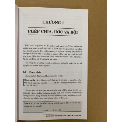 Sách - Bài giảng số học( dành cho hs, giáo viên chuyên toán)