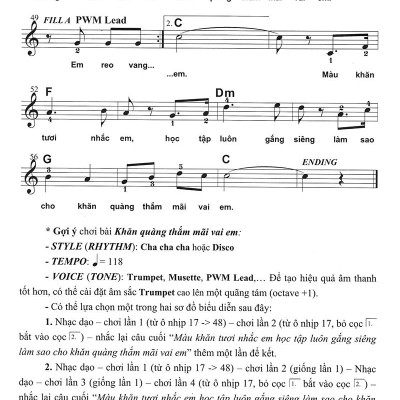 Thực Hành Biểu Diễn Organ Cho Thiếu Nhi – Tập 3