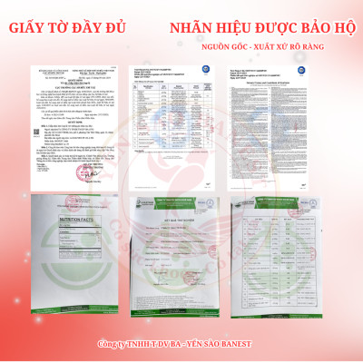 Sét Quà Tặng 10 Hũ Yến 70ml chứa 7.8g Yến Tươi Tiệt Trùng Cao Cấp - Yến Sào BaNest