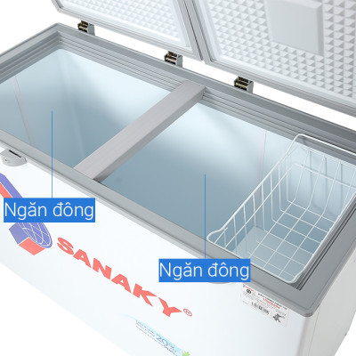 TỦ ĐÔNG SANAKY 280 LÍT VH-3699A2KD ĐỒNG (R600A) (KÍNH CƯỜNG LỰC) - HÀNG CHÍNH HÃNG