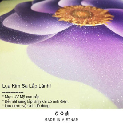 Tranh treo tường phòng khách, phòng ngủ -Tranh treo 1 tấm dọc M26656/ Gỗ MDF cao cấp phủ kim sa/ Chống ẩm mốc, mối mọt/Bo viền góc tròn
