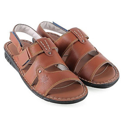 Dép nam Huy Hoàng da bò có quai hậu màu da HP7731