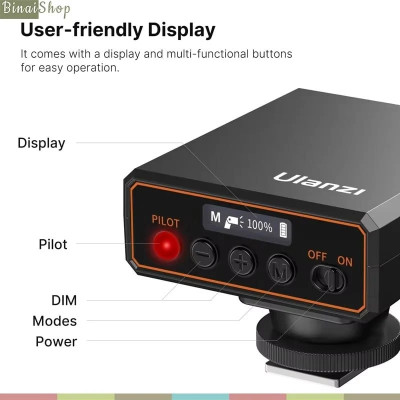 Ulanzi F12 - Đèn Flash Mini Đế Gắn Hotshoe Dành Cho Máy Ảnh So.ny, Ca.non, Ni.kon, Pa.nasonic, Oly.mpus, Fu.jifilm- hàng chính hãng
