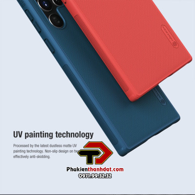 Ốp lưng chống sốc cho SamSung Galaxy S24 Ultra chính hãng Nillkin dạng sần chống bám vân tay, viền mềm - Hàng chính hãng