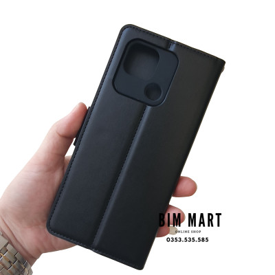Bao da dạng ví dành cho Xiaomi Redmi 10C Hanman có quai cài - Hàng nhập khẩu