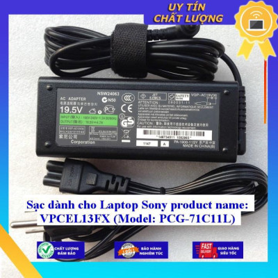 Sạc dùng cho Laptop Sony product name: VPCEL13FX (Model: PCG-71C11L) - Hàng Nhập Khẩu New Seal