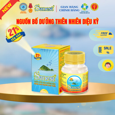 NEW [ Combo 20 lọ] Nước Yến sào Khánh Hòa Sanest 21% - Dành cho Người Cao Tuổi - Có đường