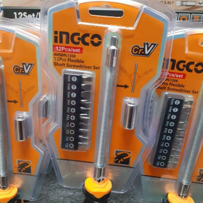 BỘ TUỐC NƠ VÍT ĐA NĂNG 12 CHI TIẾT INGCO AKSDFL1208 - HÀNG CHÍNH HÃNG