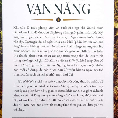Chìa Khóa Vạn Năng - Mở Khóa Bí Mật Trong Thành Công Của Napoleon Hill