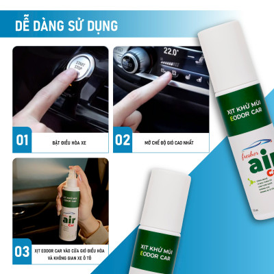 Xịt khử mùi Ô tô cao cấp EODOR CAR 150ml, Công nghệ vi bọc phân tử
